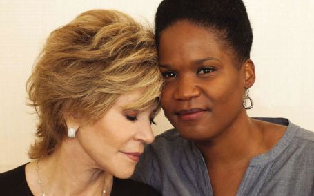 Jane Fonda with her adopted daughter Mary Williams.